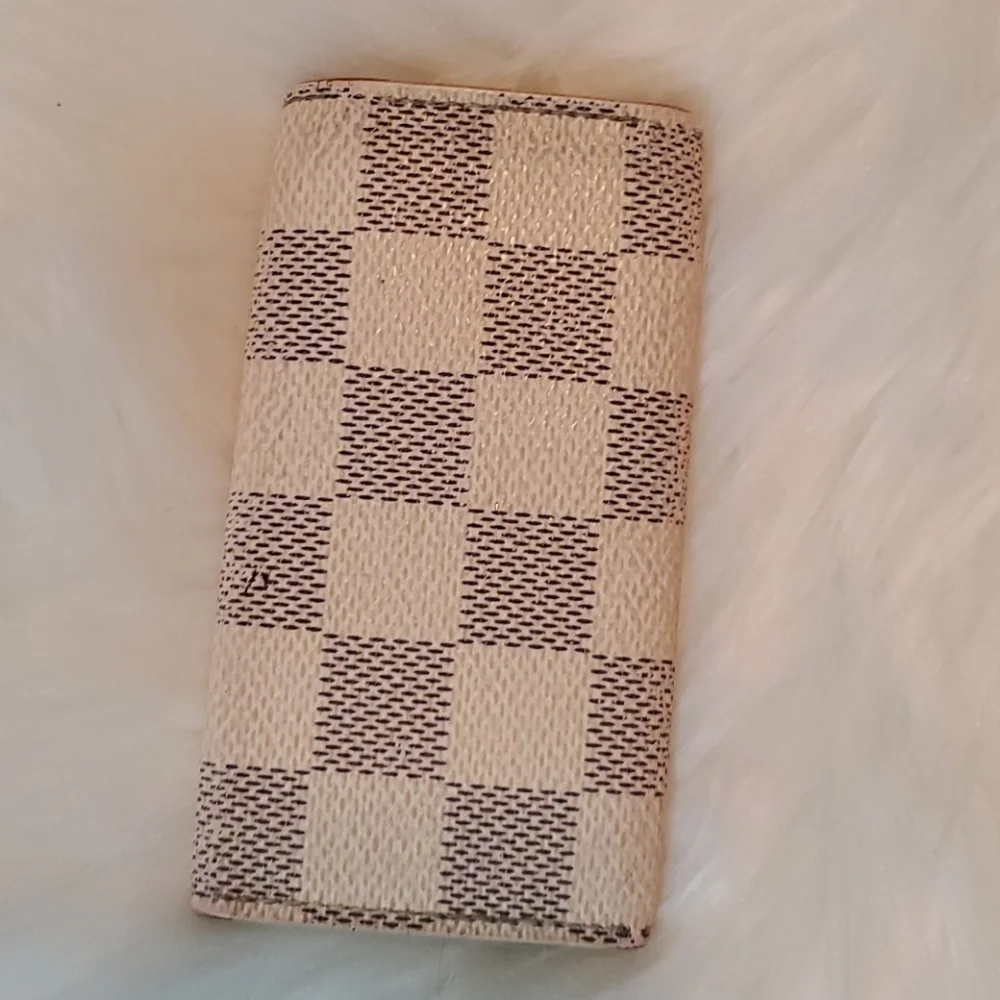 Auth Louis Vuitton Damier Azul 4 Key Holder